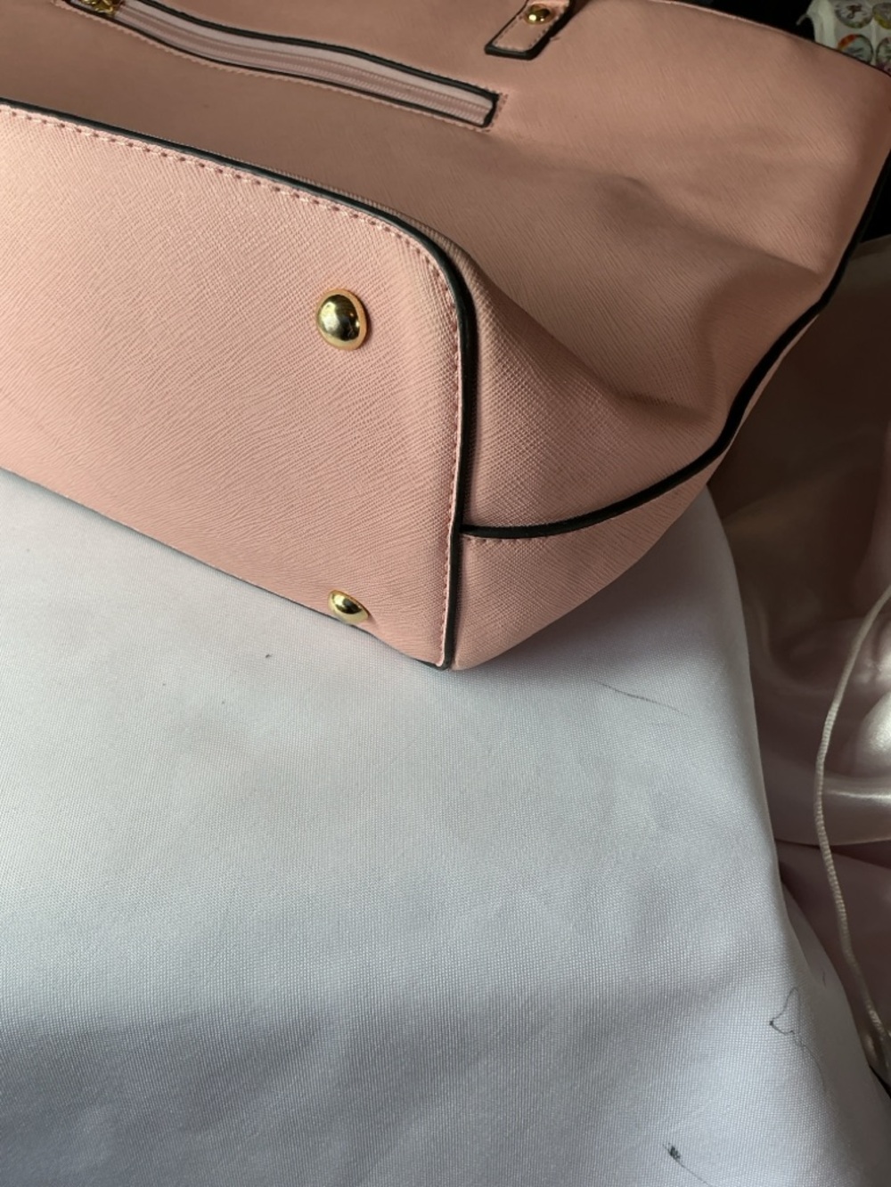 ⭐ Emma & Paige Blush Pink Large Tote Shoulder Bag Work Travel Purse - Picture 7 of 16